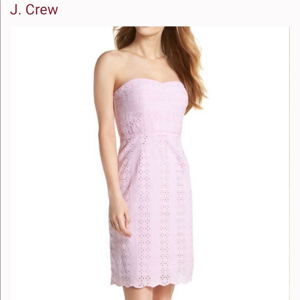 J. Crew strapless eyelet dress